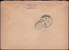 Germany Michel #912, 957 Leipzig, registered, 1947