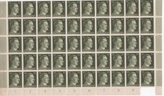 WWII Germany 30 Pfennig Stamp Block MNH Large Sheet Michel 800B