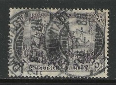Germany 1919 3 Mark Kaiser Wilhelm Memorial war print used DARMSTADT $ 760.00