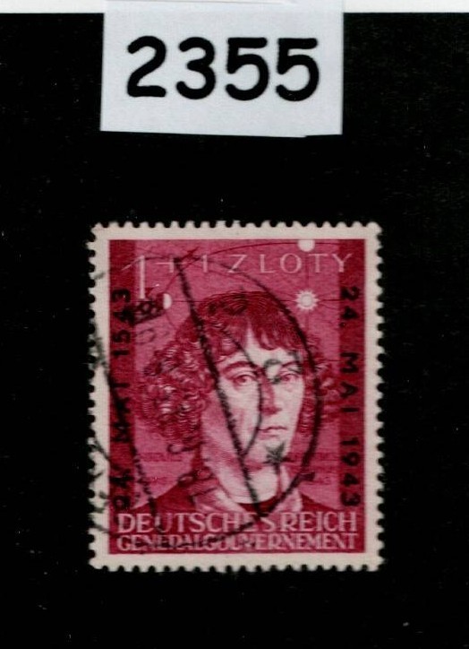 Used Stamp Sc NB27 Copernicus overprint General Government Poland WWII #2355