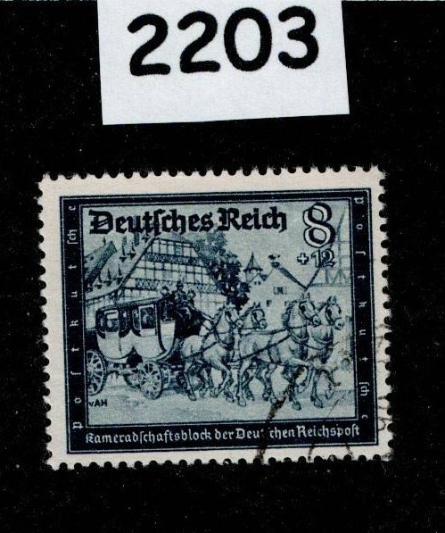 Used stamp B273 1944 Hitler’s Culture fund Postal charity Germany #2203