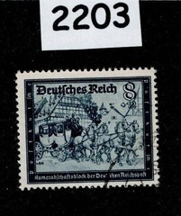 Used stamp B273 1944 Hitler’s Culture fund Postal charity Germany #2203
