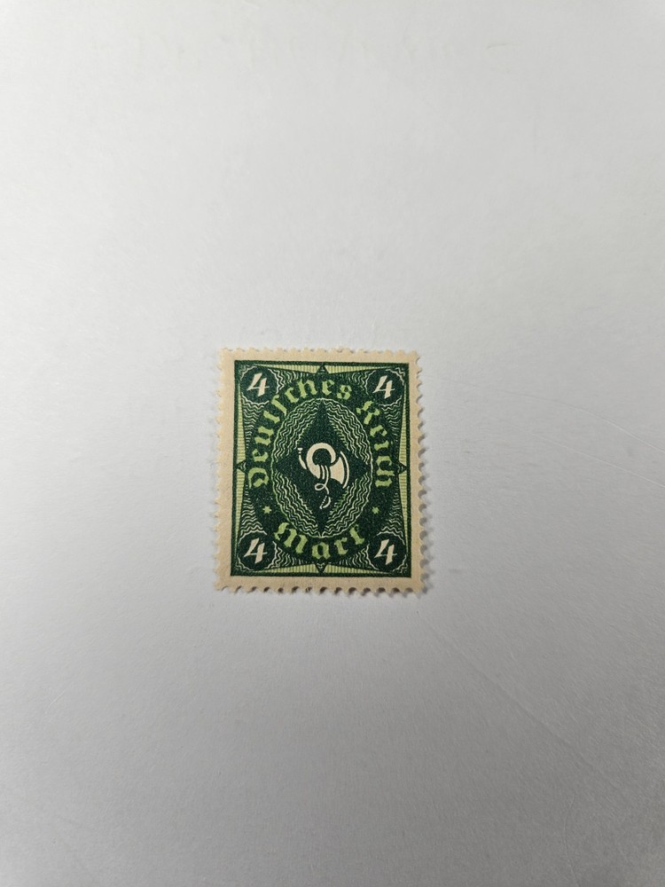 STAMP – GERMANY – DEUTSCHES REICH – 4 MARK – 1922 – POST HORN EMBLEM