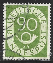 Germany, Scott #685, 90pf Numeral and Post Horn, Used