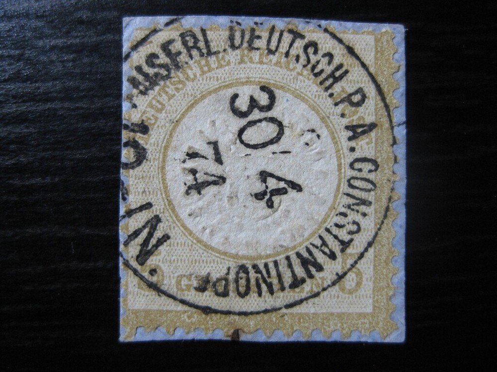 TURKEY GERMAN OFFICES COLONY Mi. #V22 used forerunner stamp! CV $240.00