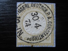 TURKEY GERMAN OFFICES COLONY Mi. #V22 used forerunner stamp! CV $240.00
