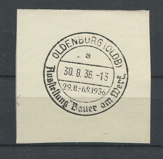 German Reich WW II : Nice fancy cancel from 1936 – Oldenburg