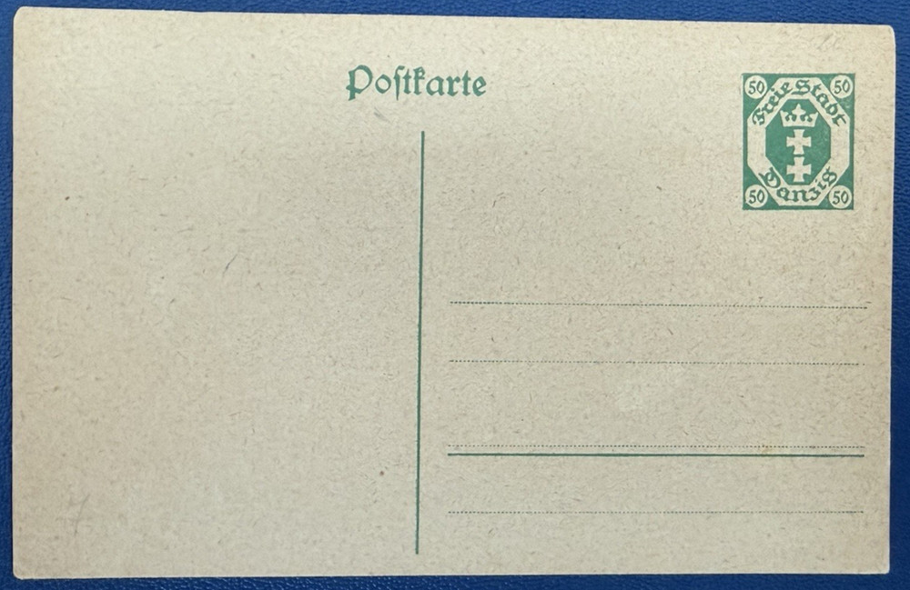 Germany, DANZIG, Poland 1920 Postcard Fischer Cp 20 MNH (**)