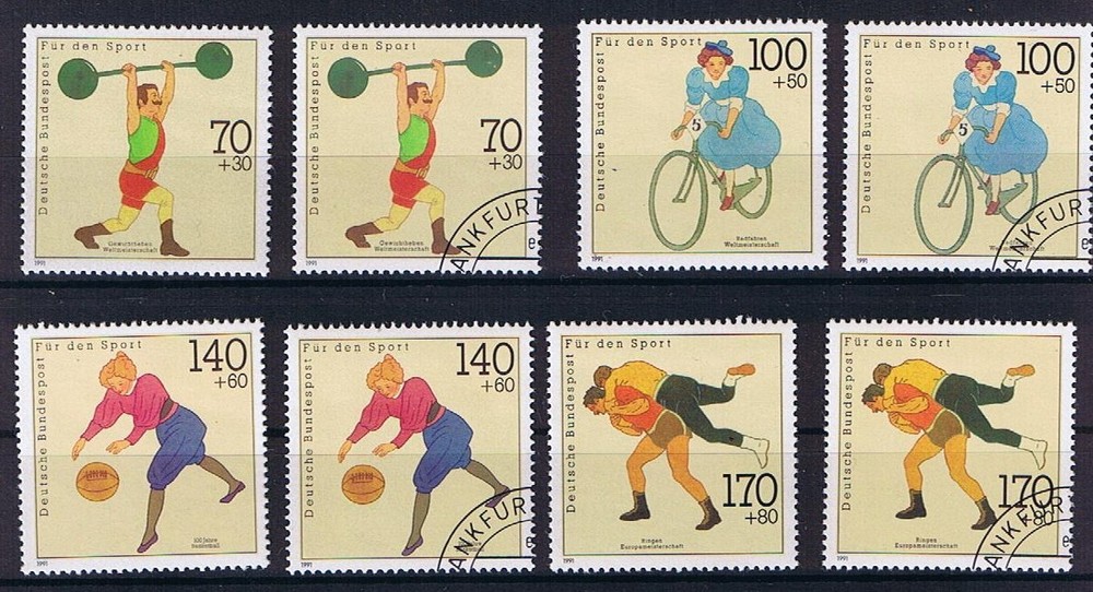 Bund MiNr 1499 – 1502 mint and used surcharge welfare
