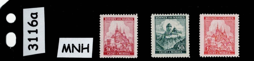 MNH Stamps Prague Castles & Cathedrals WWII Germany Occupation of BaM #3116a