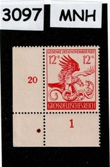 MNH stamp B289 / 21st anniversary Munich Putsch 1944 Third Reich era #3097
