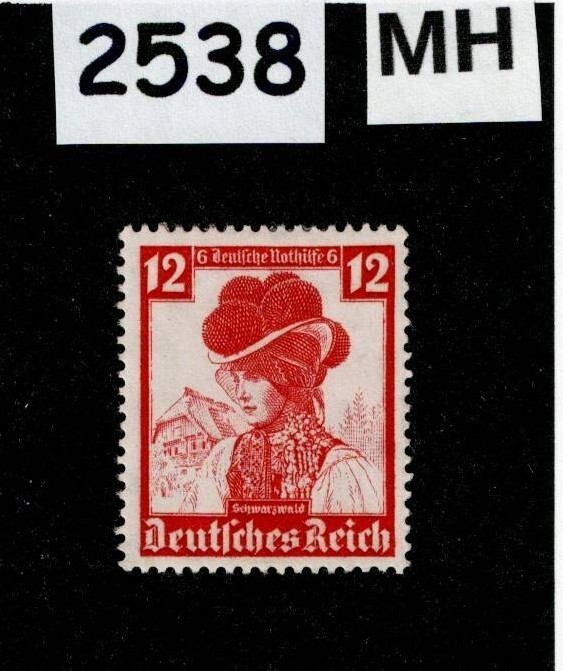 MH stamp 1935 Sc B74 Native Costumes Black Forest Third Reich Germany #2538