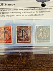 Nazi Germany, Third Reich, Hindenburg Nazi Overprint 1938 Stamps