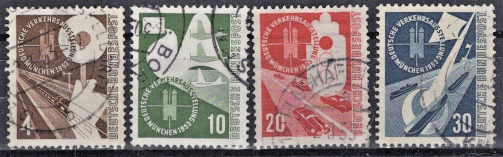 Germany 698-701 Used VF 1953 Transportation Birds Ships ZAYIX