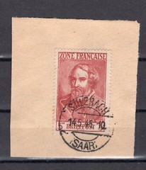 GERMANY FRENCH ZONE 1945 4N13 VERY FINE USED EXPERTIZED SCHLEGEL BPP