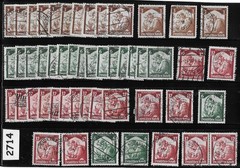 Mixed lot Stamps X50 1935 Germany Third Reich Germania welcomes Saar #2714