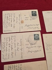 Lot of 12 German Postcards 1930s–1940s Feldpost & Third Reich Era Stamps