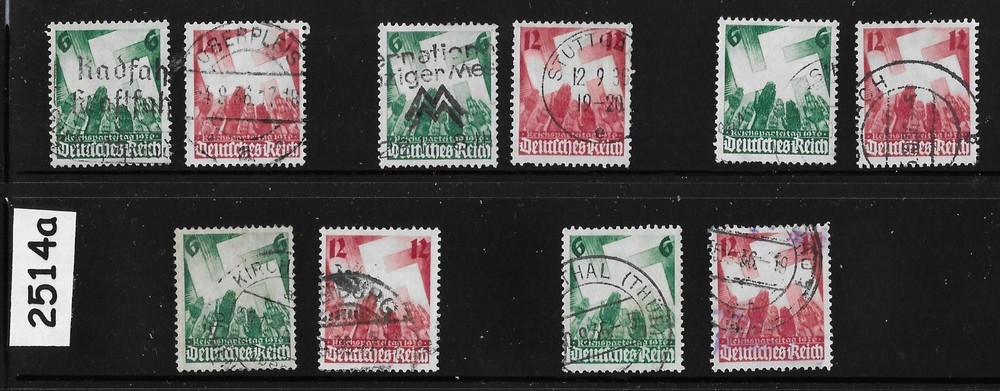 Stamp sets X5 Sc 479-480 1936 Germany Third Reich congress at Nuremberg #2514a