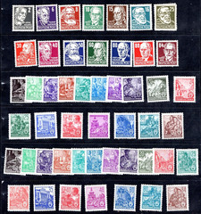 GERMANY DDR 1953-1954 SC. #122-127, 129-136, 155-164, 166-171, 187-204 MINT NH