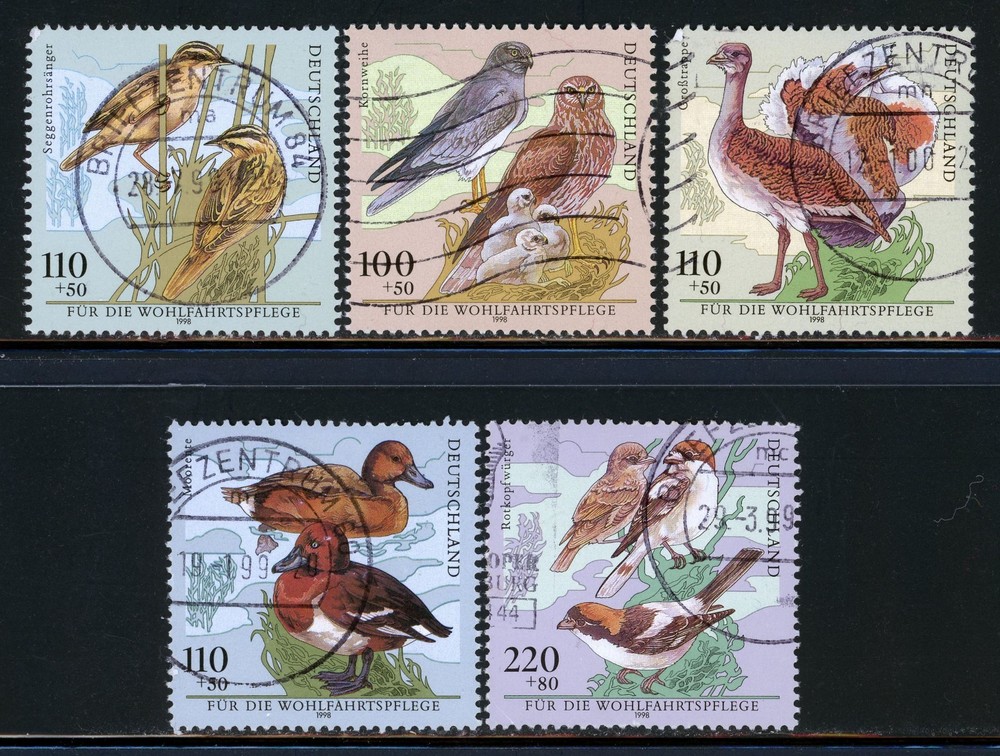 Stamps Germany, Scott # B837-B841 used, complete set