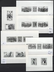 GERMANY BLACK PRINTS 15 DIFFERENT MNH MINIATURE SHEETS