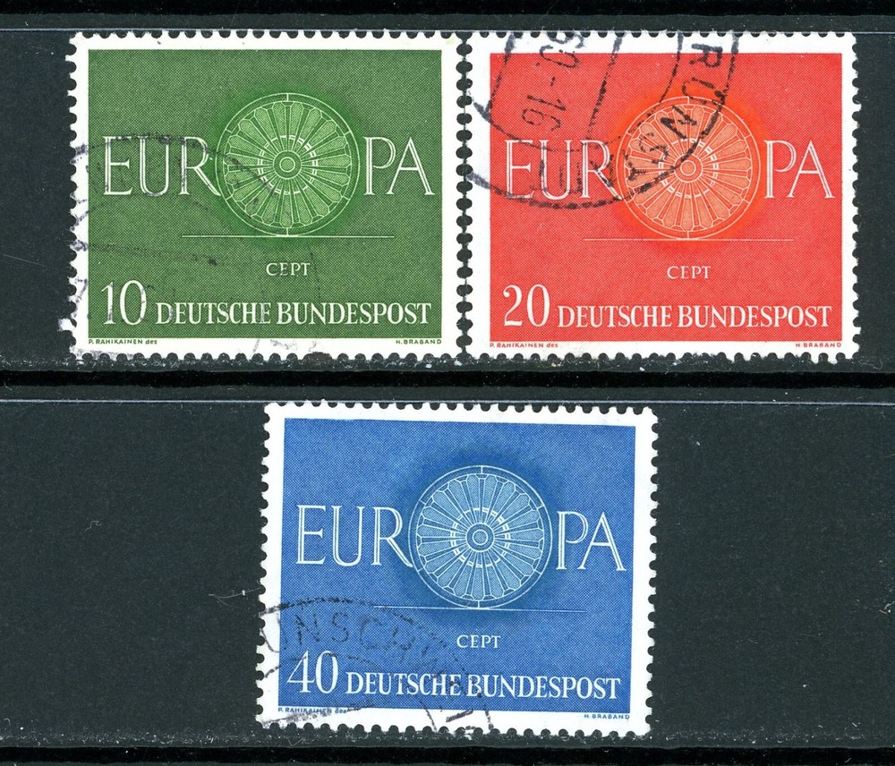 Stamps Germany, Scott # 818-820 used, complete set