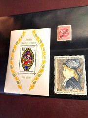Germany 1976 Christmas Souvenir Sheet France 1968 Renoir Stamp 1923 Inflation