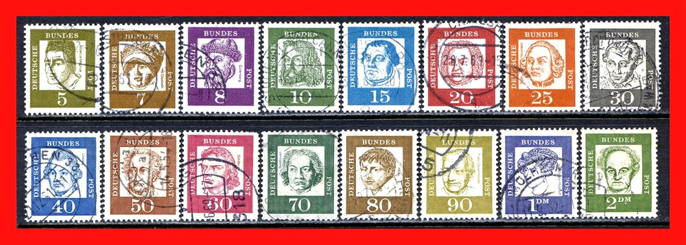 Germany Postage Stamps Scott 824-839, Used Complete Set!! G1374j