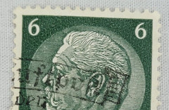 GERMANY ~ Deuirches Reich ~ Green Stamp 6 Heller ~ Cancelled/Posted ~ B302