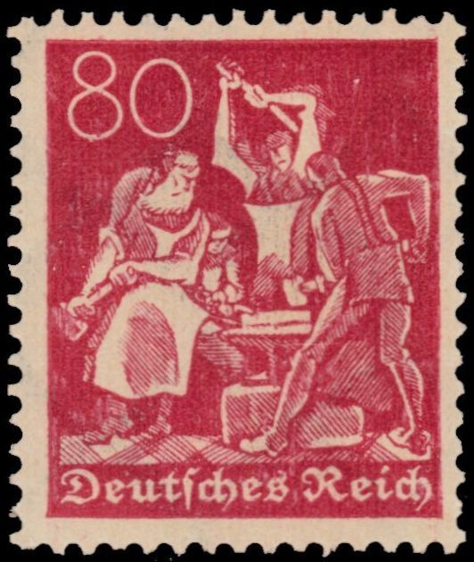 GERMANY 171 – Iron Workers „1922 Carmine Rose“ (pc13392)