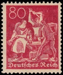 GERMANY 171 – Iron Workers „1922 Carmine Rose“ (pc13392)