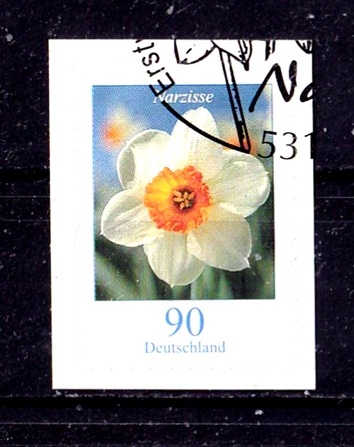 Germany Flowers Plants Flora Self-Adhesive Sheet White Daffodil Mi 2515