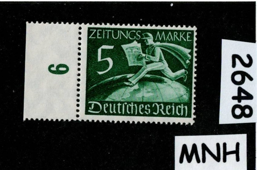 MNH stamp Scott # P1 1939 Newspaper Newsboy WWII Germany #2648