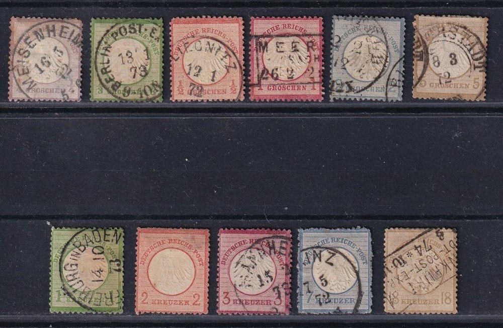 Germany 1872 Michel 1-11 Definitive issue. Small eagle. Used