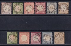 Germany 1872 Michel 1-11 Definitive issue. Small eagle. Used