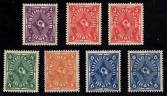 1922–1923 German Deutsches Reich Posthorns lot Michel 224-228 Scott 185-189 Mint