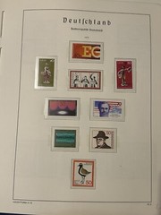 GERMANY 1976 STAMP COLLECTION USED + MINT MOUTED ON 6 PAGES