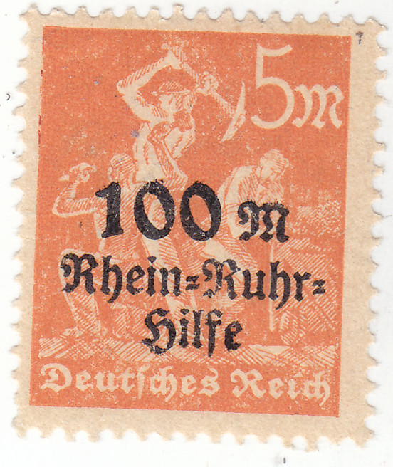 Germany – Scott # B5 – 5m=100m – Semi-postals – Mint Hinged
