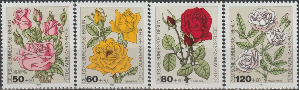 Germany-Berlin Welfare Roses 1982 MNH-9,50 Euro