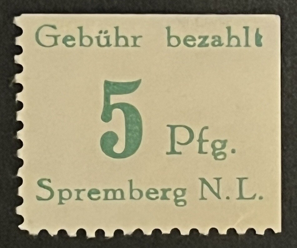 Travelstamps: 1946 Germany Local Spremberg Stamps Mi 9 – 5 Pfennig MNH OG