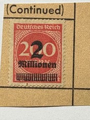 1923 GERMAN EMPIRE WEIMAR REPUBULIC HYPERINFLATION 200 MARK STAMP – USED 325