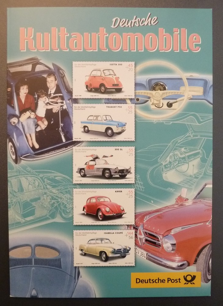 GERMANY OLDTIMER AUTO CAR BMW ISETTA VW BEETLE VW KÄFER MERCEDES 300 SL u40