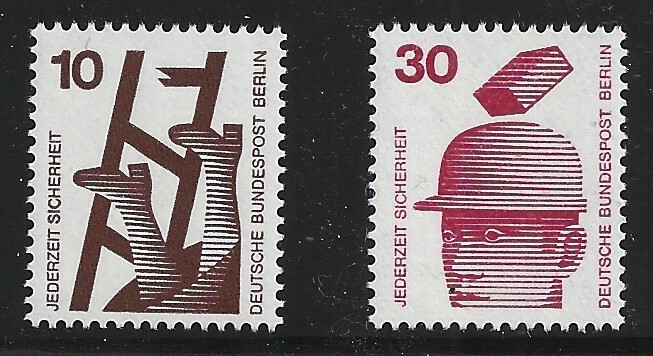 Germany Scott #9N317 & 9N320, Singles 1973 FVF MNH