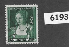 #6193 Used stamp B146 / 1939 Venetian woman Culture Fund / Germany Third Reich