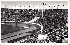 1936 Germany Berlin Olympics Real Picture Postcard Cover athletics track