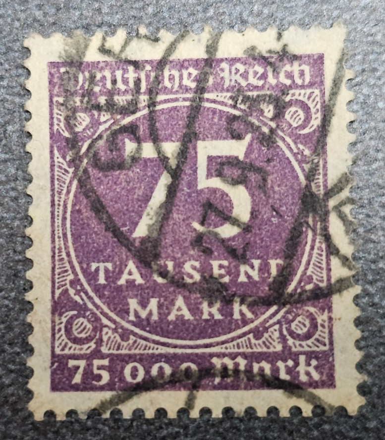 Stamp Germany Reich 75 000 Mark 1923 Infla Berlin Mi. Nr. 276 [🇩🇪39160-4]