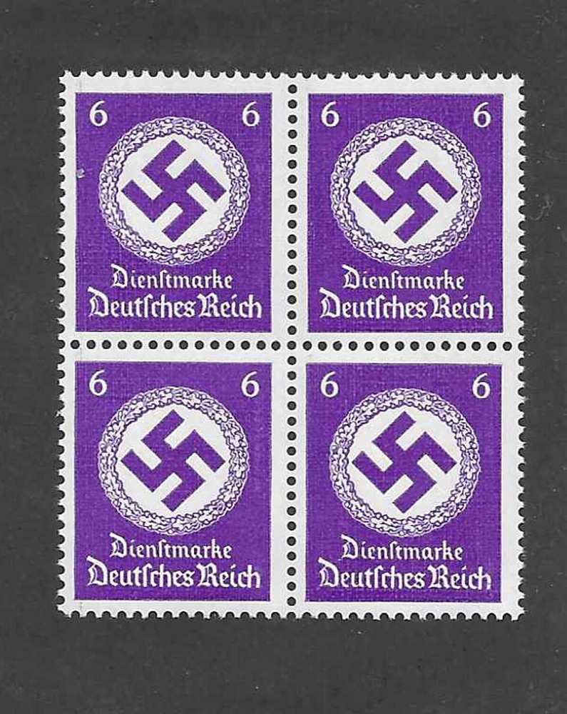 MNH stamp block 1942 issue WWII official PF06 ScO95 / Third Reich Germany 1942
