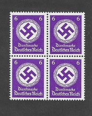 MNH stamp block 1942 issue WWII official PF06 ScO95 / Third Reich Germany 1942