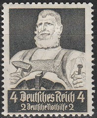Stamp Germany Mi 557 Sc B60 1934 War 3rd Reich Profe ions Blacksmith MH