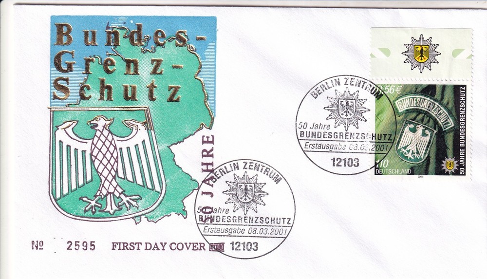 Bundesrepublik FDC 2175 Scott 2119 Border Patrol
